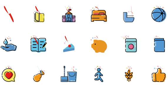 Set of mbe small icons