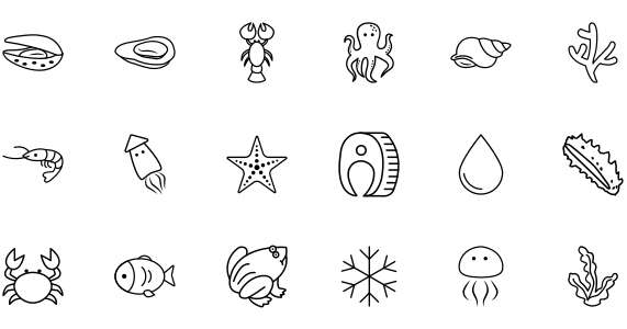 Seafood linear icon