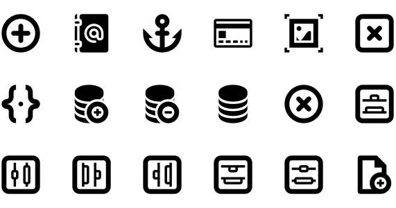 Rounded thick linear icon