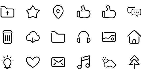 Rounded linear icon 1