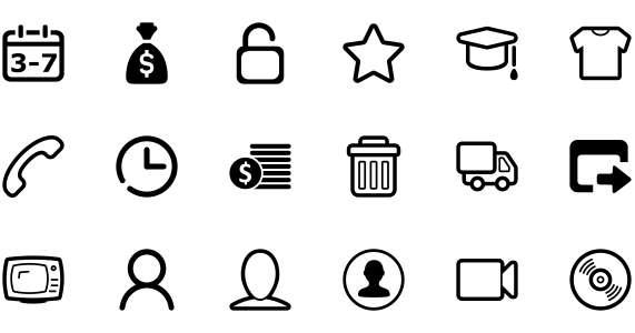 Rounded linear icon