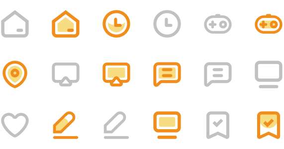 Rounded line icon