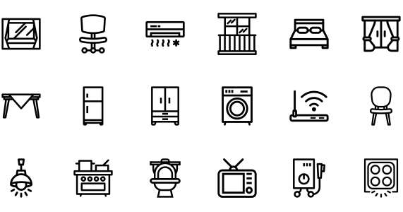 Rental app icon collection