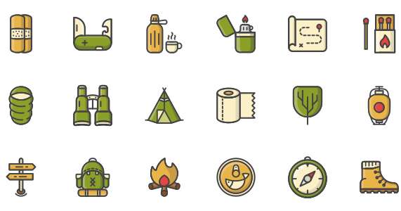 Outdoor camping icon