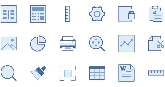 Office minimalistic icon design