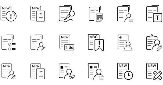 News editor icon library