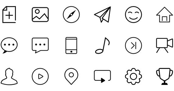 Monochrome linear icon