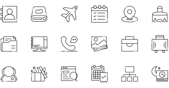 Monochrome business work icon