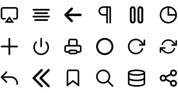 Medium thin linear icon