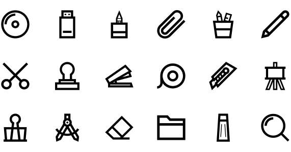 Material design competition stationery shop icon design