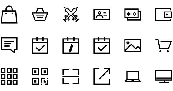 Mall linear icon exercise