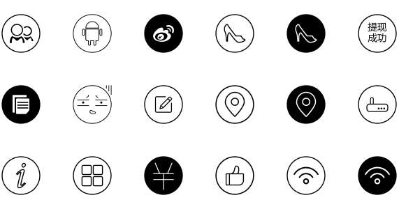 Little play thin round icon