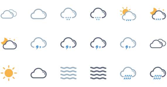 Linear weather icon