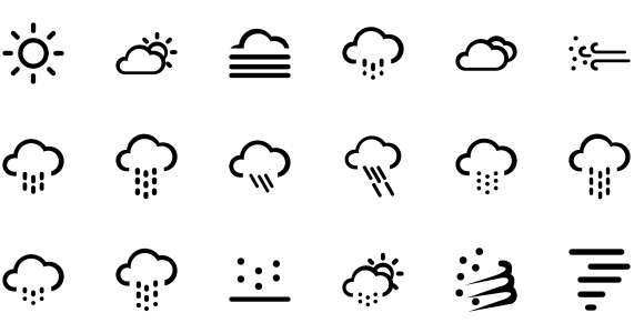 Linear monochrome weather