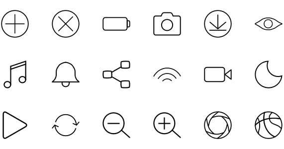 Linear minimalist icon library