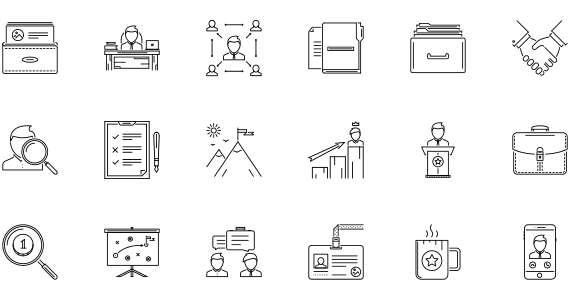 Linear icon work related