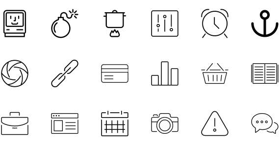Linear icon library