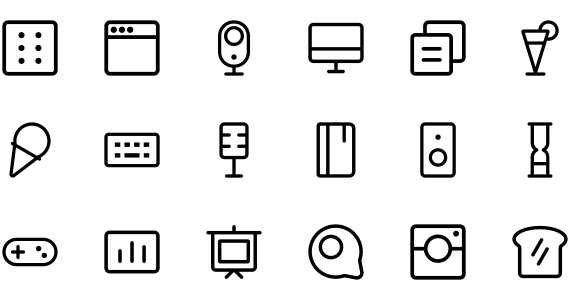 Linear icon combination