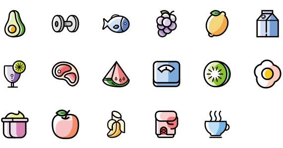 Light card fitness coloring icon