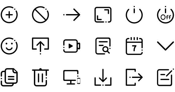 Letter system icon library