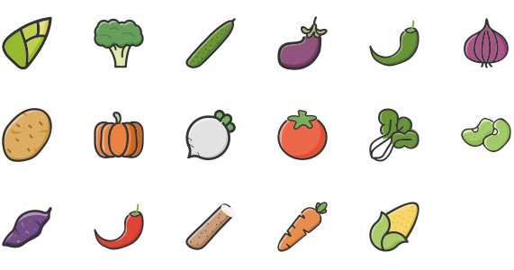 Home cooking shop Vegetable ICON