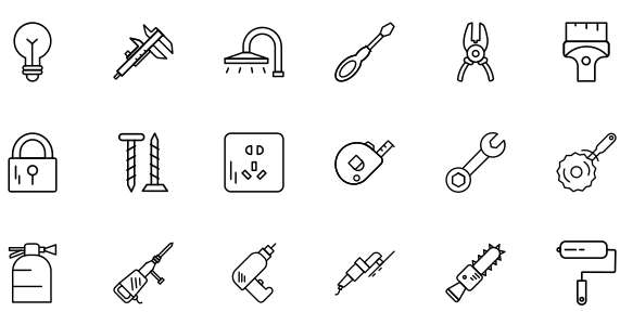 Hardware linear icon