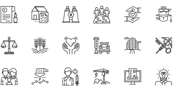 Government Information Integration Linear icon