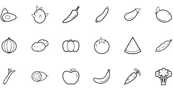 Fruits and vegetables