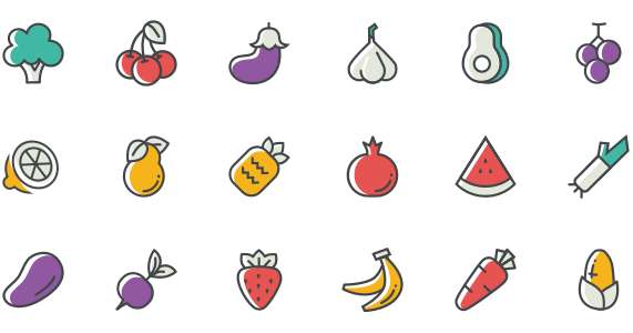 Fruit and vegetable icon