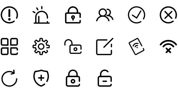Fingerprint lock simple linear icon