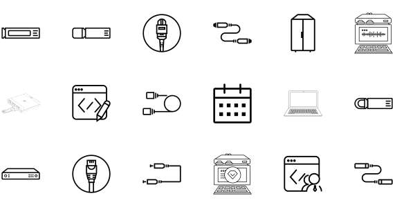 Fiber optic communication icon