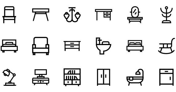 Fashion universal furniture icon