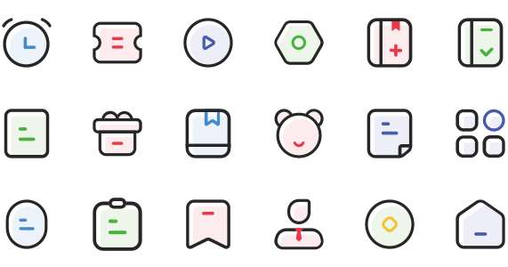 Education product multicolor series icon