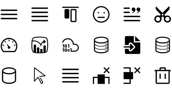 Data product icon library