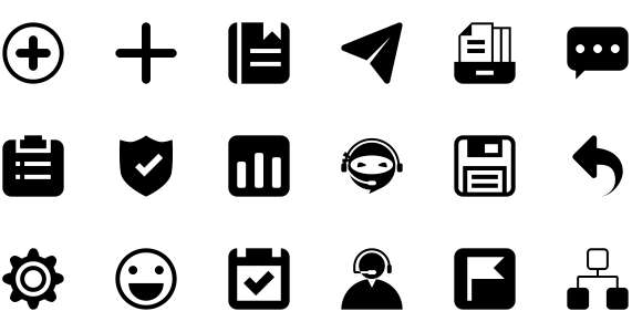 Customer service icon library