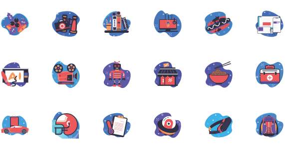 Creative colorful icons