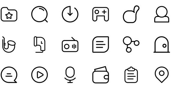 Common linear monochrome icon