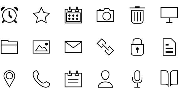 Common linear icons 1