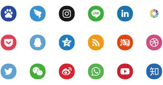 Color social media icons