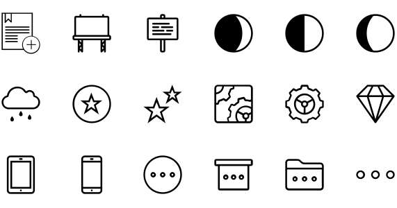 Classic Common Line Icons icon