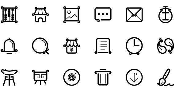 Chinese style series icon library