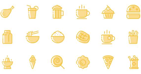 Catering yellow icon