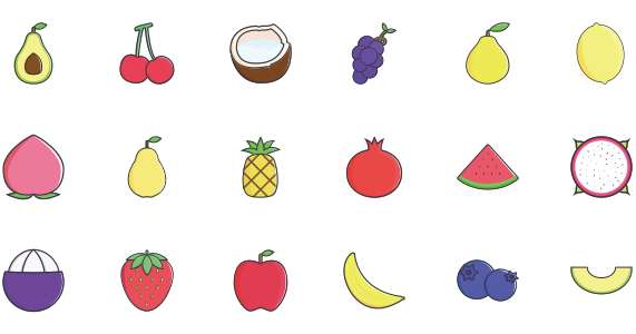 Cartoon fruit icon