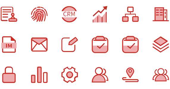 Business red icon