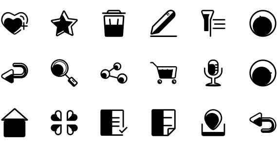 Black Search takeout fill icon