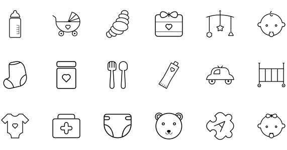 Bear child maternal shop icon design