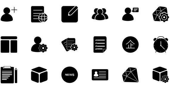 Background management series icon fill
