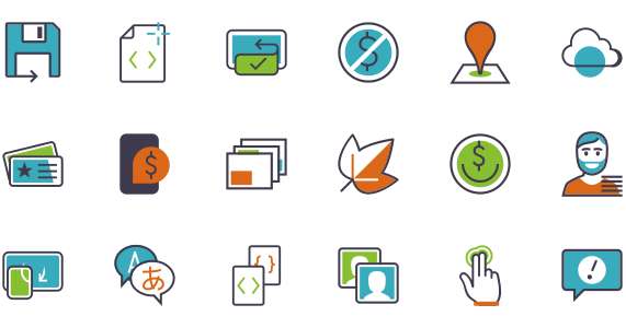 Application and product feature icons