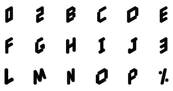 2 5D number letters