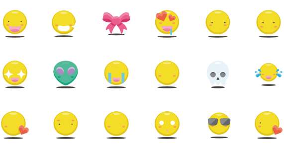 100 cute Emoji icons